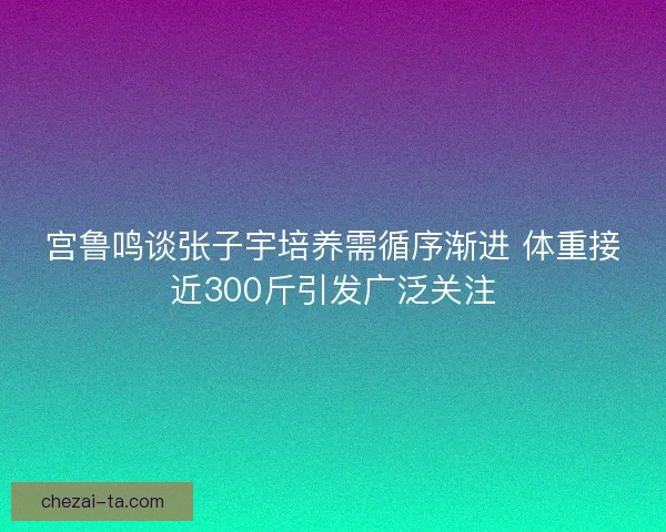 宫鲁鸣谈张子宇培养需循序渐进 体重接近300斤引发广泛关注